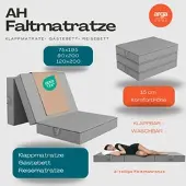 Arga Home AH-Falt Klappmatratzen H3 15 cm– 3-teilige Faltmatratze, Gästematratze