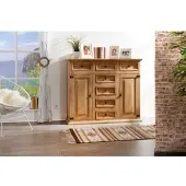 1a Direktimport Highboard, Schrank, Kommode MEXICO, Landhausstil original mexikanisch, Pinie