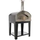 Rossofuoco Campagnolo - Holzbackofen für den Außenbereich mit Wagen- schwarz