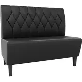 BIG Möbel Gastro Sitzbank Paris | 180 cm breit | Kunstleder Schwarz | Diamant | Dinerbank