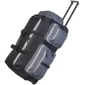 Xcase Faltbare XL-Reisetasche mit Trolley-Funktion & Teleskop-Griff, 72 l