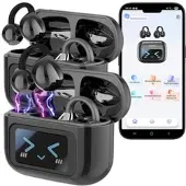 Auviso 2er-Set Clip-on-Ohrhörer & KI-Echtzeitübersetzer für 115 Sprachen, App
