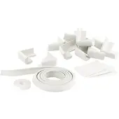 INFACTORY Universal-Kantenschutz-Set in beige, 12 Eckenschützer, 8m Kantenschutz