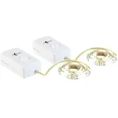 Lunartec 2er-Set Indoor-LED-Streifen, 18 LEDs, Schalter, Batteriebetrieb, 60 cm
