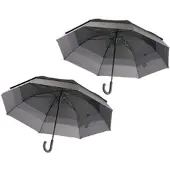 Carlo Milano 2er-Set Großer XXL-Automatik-Stockschirm, windfest, Ø 130 cm