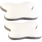 Newgen medicals 2er-Set Memory-Foam-Schmetterlingskissen für Seiten- und Bauchschläfer