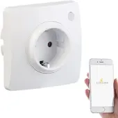 Luminea Home Control WLAN-Unterputz-Steckdose mit App, für Siri, Alexa & Google Assistant