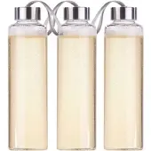 Pearl 3er-Set Trinkflasche aus Borosilikat-Glas, je 550 ml