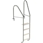 Edelstahl Eichenwald Poolleiter Modell 07 Marina Öffentlich Einbauhalterung Beckentiefe 1340mm 4 Stufen