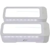AGT 2er-Set Akku-Leselupe mit Licht, CCT-LEDs, 3x-Vergrößerung, dimmbar