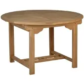 MiaMöbel Gartentisch 120 cm Ausziehbar Gartenmöbel Outdoor Modern Massivholz Teak Honig