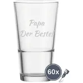Luxentu Trinkglas EVENT 330 ml Name gerade 60 Stück