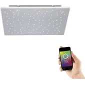 Q-SMART-HOME LED Deckenleuchte Q-Nightsky in Silber inkl. Fernbedienung 605x605 mm