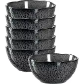 Leonardo Schale "Schalen Matera ø 12.0 cm 6er Set", grau (anthrazit), Schüsseln, Schale