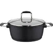 GSW Kochtopf "Scala", schwarz, H:11cm Ø:24cm, Töpfe, Kochtopf, Induktion