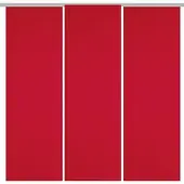 Arsvita 3er Pack Schiebegardine Blickdicht Alessia Rot