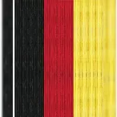 Arsvita Flauschvorhang Flauschgardine Vorhang 100 cm x 220 cm Unistreifen Schwarz Rot Gelb