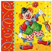 Papstar 600 Servietten, 3-lagig 1/4-Falz 33 cm x 33 cm "Clown"