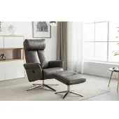 Happy Home Elektrisch verstellbarer Relaxsessel mit Hocker, ca. 106,5 x 71,5 x 88 cm - Grau