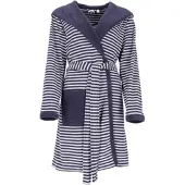 Esprit Bademantel Striped Hoody Women Navy Blue-S