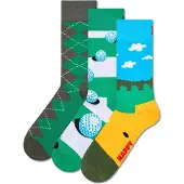 Happy socks Socken 3er-Pack Golf Socks Gift Set Unisex Green Multi-Schuhgröße 41 - 46