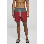 Urban Classics TB1026 - Block Swim Shorts brickred/darkshadow XXL