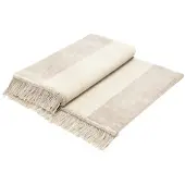 Biederlack Sofaschoner "Cotton Cover Salt & Pepper" 100 x 200 cm (Breite x Länge) mit Fransen