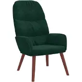 vidaXL Relaxsessel Dunkelgrün Samt
