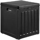 Ebuy24 Sola Kissenbox, 76 Liter Fassungsvermögen, schwarz, 43 cm Breite, 47 cm Höhe