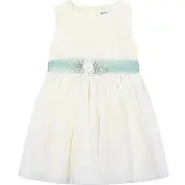 Mayoral Elegantes Kleid 3919 Écru Regular Fit