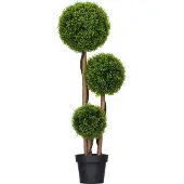 HOMCOM Kunstpflanze-27L x 27B x 110H cm-Grün | Gr.: onesize