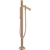 Hansgrohe Einhebel-Wannenmischer AXOR UNO Zerogriff, bodenstehend brushed red gold brushed red gold