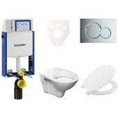 Ceramia Geberit Wand-WC Set für Einmauerung + S-Line Pro WC 110.302.00.5NR2