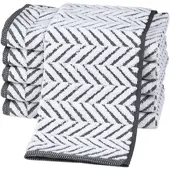 Ross Gästehandtücher "Sensual 9002", schwarz-weiß (anthrazit, weiß), B:30cm L:50cm, Frottier, Obermaterial: 100% Baumwolle, Handtücher, Gästehandtücher, im Zopfmusterstil