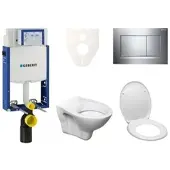 Ceramia Geberit Wand-WC Set für Einmauerung + S-Line Pro WC 110.302.00.5ND6