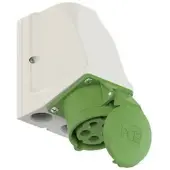 Pce 915-10w CEE-Wandsteckdose durchschleifbar 16A 5p 10h IP44 91510w