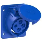 Pce 414-9f87 CEE-Anbausteckdose schräg (75x85mm) 16A 4p 9h IP44/IP54 4149f87
