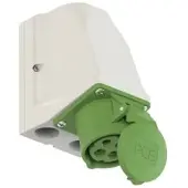Pce 914-10w CEE-Wandsteckdose durchschleifbar 16A 4p 10h IP44 91410w