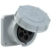 Pce 335-1 CEE-Anbausteckdose gerade (100x100) 63A 5p 1h IP67 POWER TWIST 3351