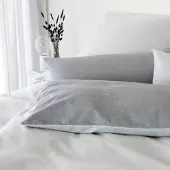 Elegante Soft-Flanell Bettwäsche Tender silver 160x210 cm + 65x100 cm - grau