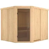 Karibu Sauna »Haapsalu«, für 4 Personen, ohne Ofen - beige