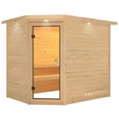 Karibu Sauna »Kärdla«, für 4 Personen, ohne Ofen - beige