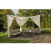 Siena Garden Seitenteile zu Pavillon Berlino 3x3 m, weiß, 2er Set Bezug aus Polyester, 160g/m² in weiß