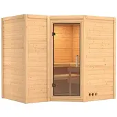 Karibu Sauna »Riga 2«, für 4 Personen, ohne Ofen - beige