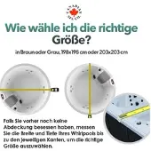 Canadian Spa Whirlpoolabdeckung, 203 cm Ø, grau, isolierend, UV-beständig