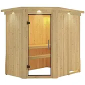 Karibu Sauna »Wenden«, für 3 Personen, ohne Ofen - beige