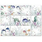 Wallart K&L Wall Art Fliesenaufkleber »Kvilis bunte Unterwasserwelt«, selbstklebend