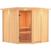 Karibu Sauna »Vöru«, für 4 Personen, ohne Ofen - beige