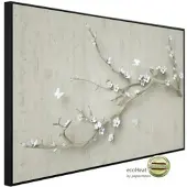 Papermoon Infrarotheizung »EcoHeat - Blumen mit Schmetterlingen weiss«, Matt-Effekt - bunt