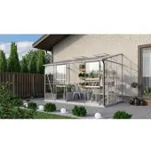 Pergart Vitavia Anlehn-Gewächshaus "Osiris 6500" aluminium eloxiert 6,5 m² 3 mm ESG, 6 mm HKP